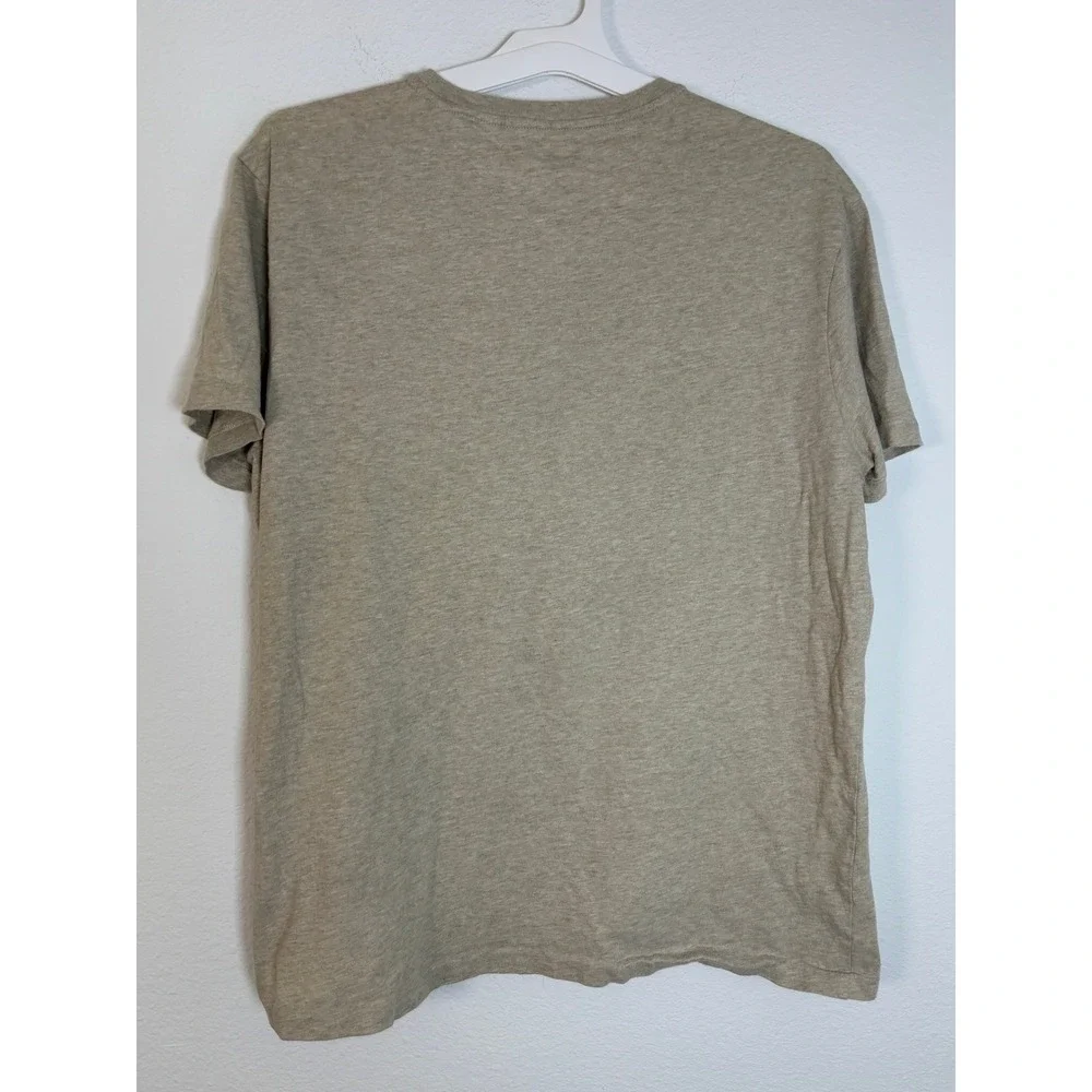 Polo Ralph Lauren Mens Large Beige Heather Crew Neck Short Sleeve T-Shirt Pony